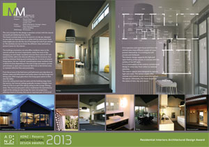 Residential interiors architectural design award