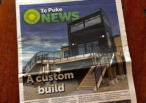 A custom build mnm design in the media